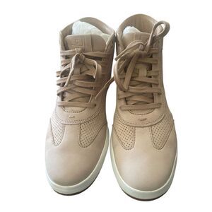 Cole Haan Light Brown Leather Perforated GrandPro High Top Sneaker Size 7.5B Wom